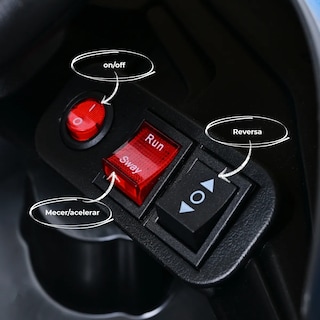 Foto 5 | Carro Montable Eléctrico De Niños Aeiou B011 Apollo Sonido Azul