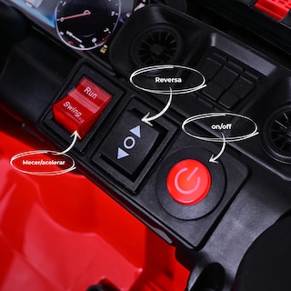 Foto 4 | Carro Montable Eléctrico Para Niños Jeep Aeiou B010 Diseños Rojo Jurassic