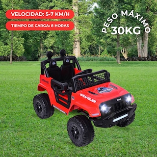 Foto 8 | Carro Montable Eléctrico Para Niños Jeep Aeiou B010 Diseños Rojo Jurassic