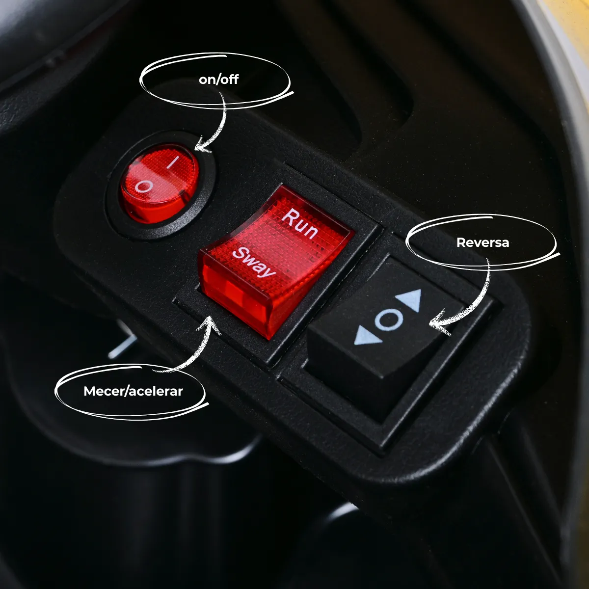 Foto 5 pulgar | Carro Montable Eléctrico De Niños Aeiou B011 Apollo Sonido Amarillo