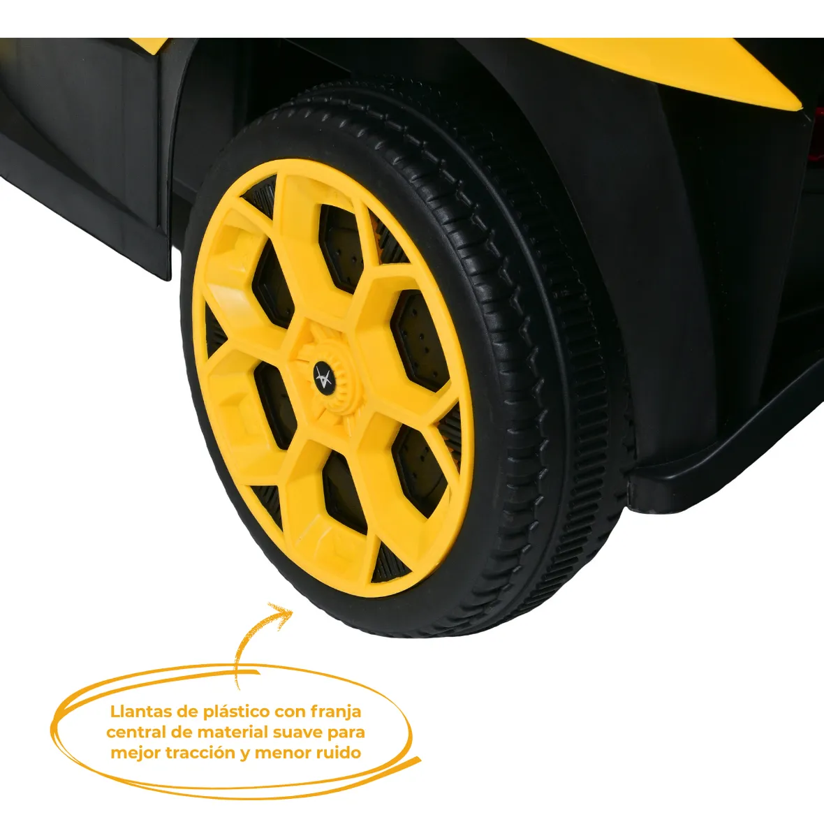 Foto 5 | Carro Montable Eléctrico De Niños Aeiou B011 Apollo Sonido Amarillo