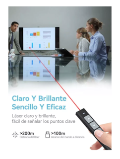 Foto 2 | Apuntador Presentador Láser Usb Inalámbrico Lab.G Remoto de 100 m Negro