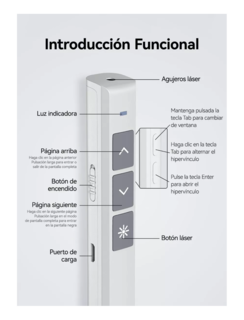Foto 4 | Apuntador Presentador Láser Usb Inalámbrico Lab.G Remoto de 100 m Negro