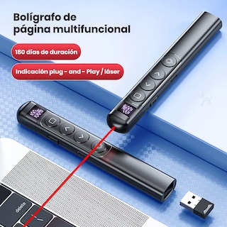 Foto 2 | Control Inalámbrico Puntero Láser Usb Remoto de Presentación Eo Safe Imports Esi-12933 Negro