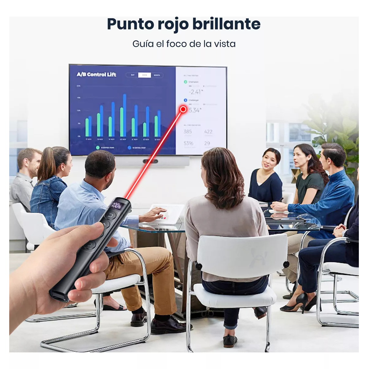 Foto 4 pulgar | Control Inalámbrico Puntero Láser Usb Remoto de Presentación Eo Safe Imports Esi-12933 Negro
