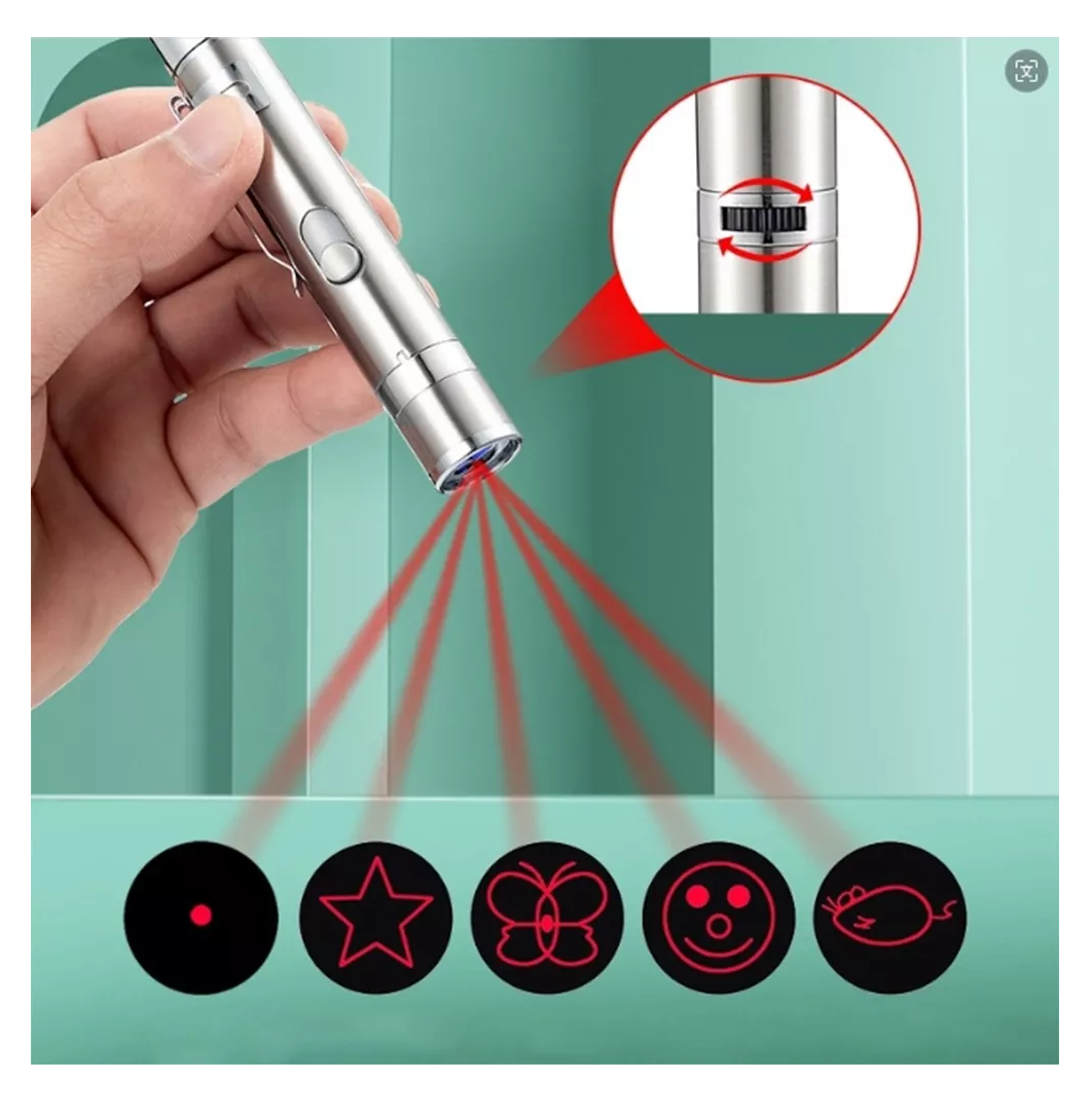 Foto 3 | Puntero Apuntador Laser Lampara Luz Uv 3 En 1 20km Carga Usb