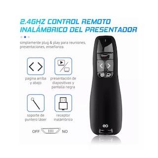 Foto 3 | Apuntador Presentador Láser Inalámbrico Remota Con Usb Eo Safe Imports Esi-8570-1 Negro