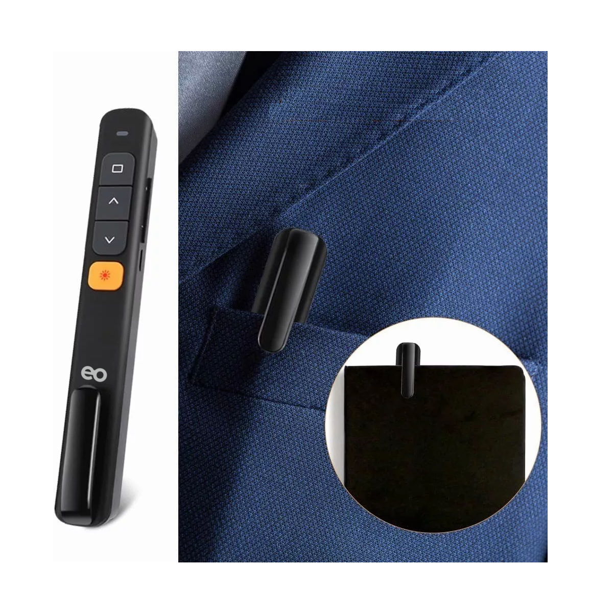Foto 4 | Apuntador Láser Inalámbrico Usb Recargable Eo Safe Imports Esi-6342-1 Negro