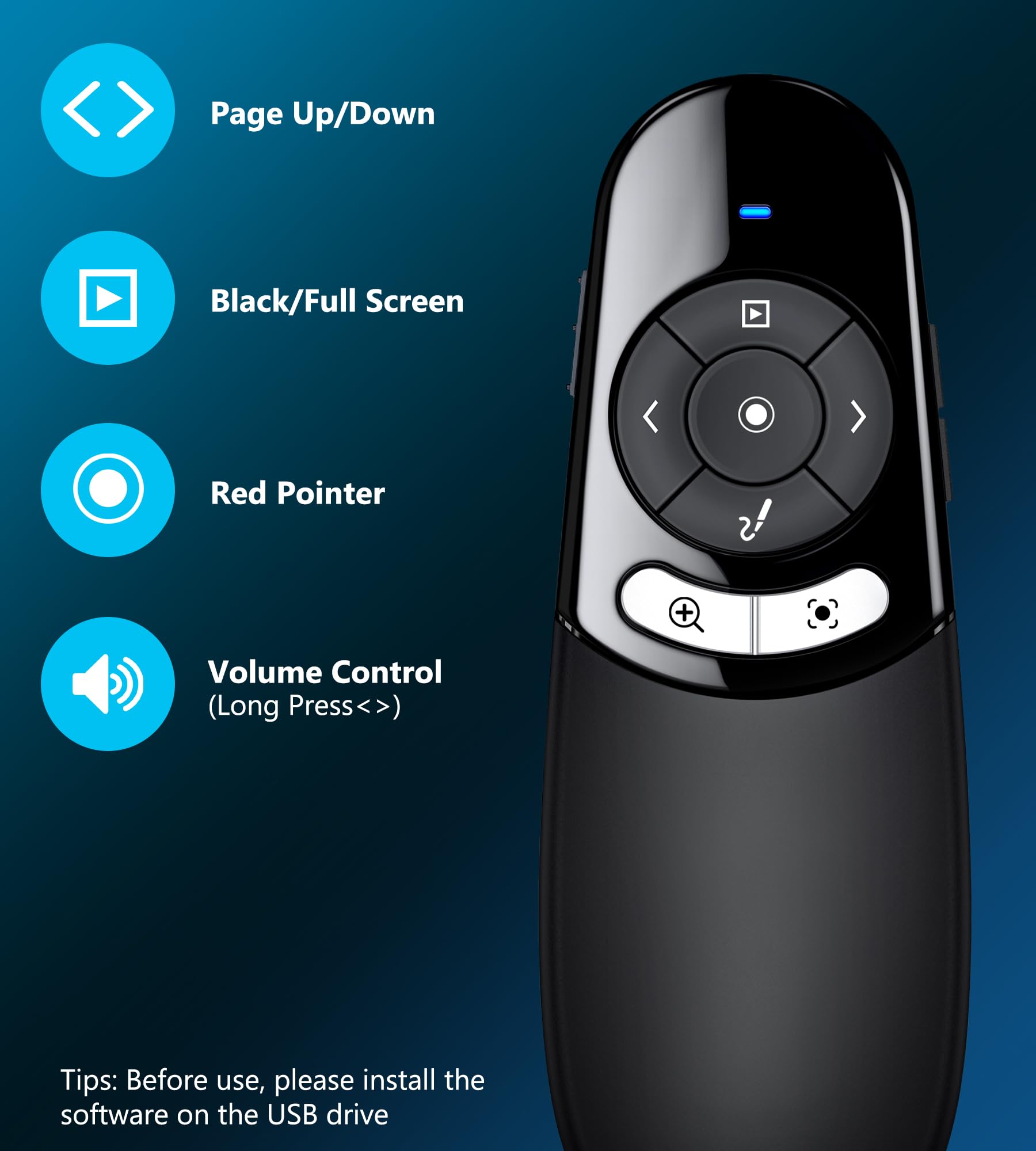 Foto 6 pulgar | Presentation Clicker Heylacoolx Con Lupa Para Pantalla De Tv - Venta Internacional.