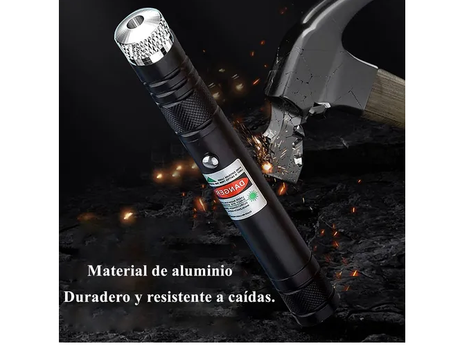 Foto 2 | Xtellar - Puntero Láser Verde De Alta Potencia, Recargable Por Usb, 5000mw, Proyector Profesional