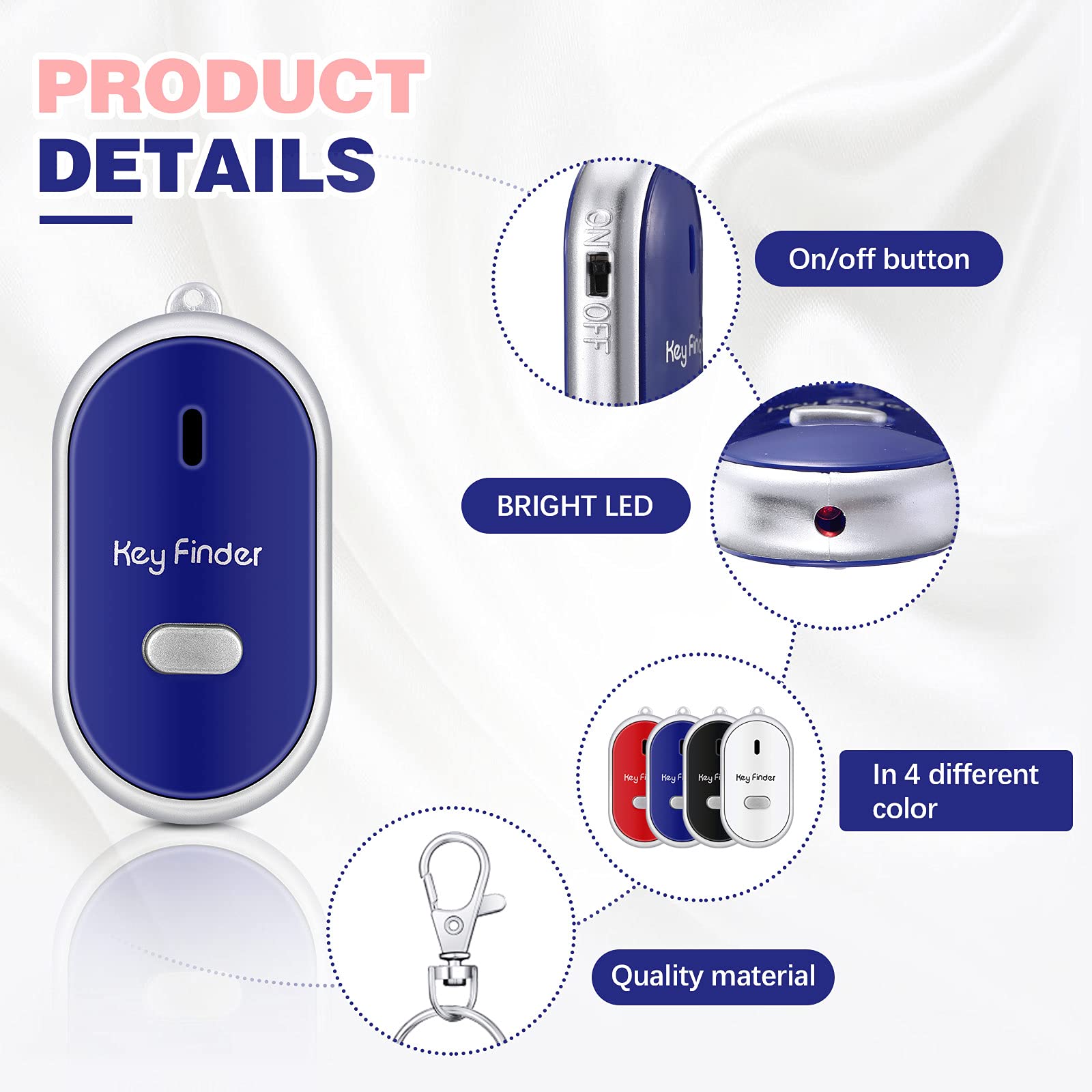 Foto 4 pulgar | Control Remoto De Sonido Key Finder Flutesan Con Luz Led X4 - Venta Internacional.