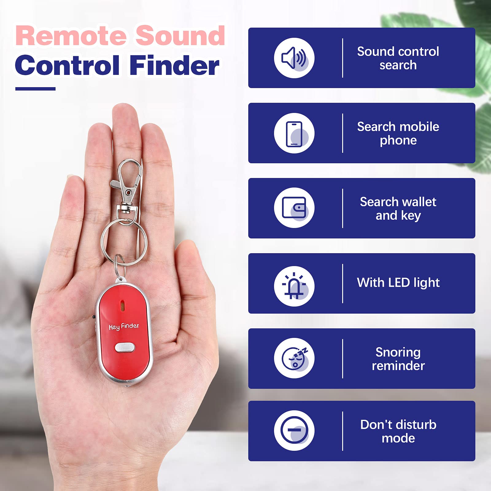 Foto 6 pulgar | Control Remoto De Sonido Key Finder Flutesan Con Luz Led X4 - Venta Internacional.