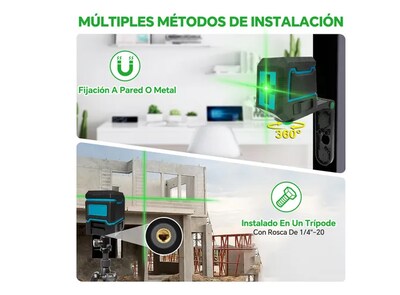Foto 3 | Xtellar Nivel Láser Profesional Portátil Verdes 2 Líneas - Precisión Y Comodidad Para Construcción Y Decoración