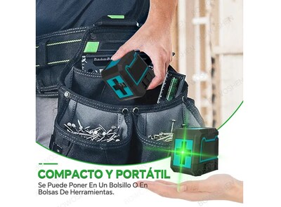 Foto 4 | Xtellar Nivel Láser Profesional Portátil Verdes 2 Líneas - Precisión Y Comodidad Para Construcción Y Decoración