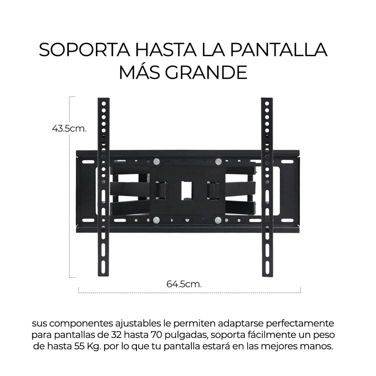 Foto 4 pulgar | Soporte Articulado de Pantalla Elegate Hold58 de 30 a 70" para Pared Negro