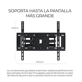 Foto 3 | Soporte Articulado de Pantalla Elegate Hold58 de 30 a 70" para Pared Negro