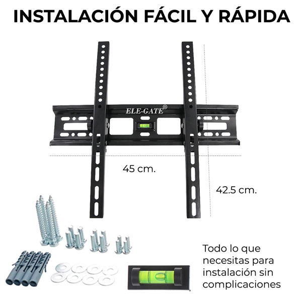 Foto 5 pulgar | Soporte Elegate Hold.34 color Negro de Pared para TV/Monitor de 26'' a 55''