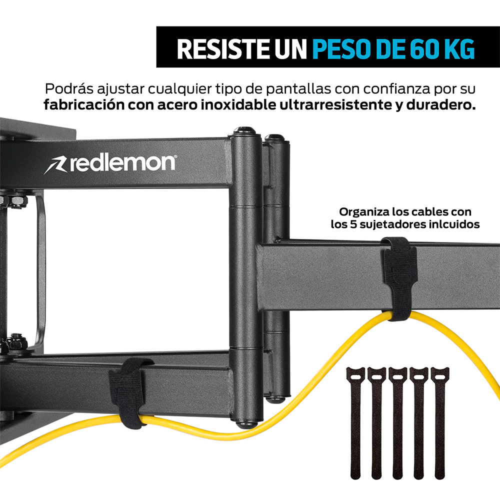 Foto 4 | Soporte para Pantalla Premium Base Para Tv Brazo Móvil 37-80 Pulgadas