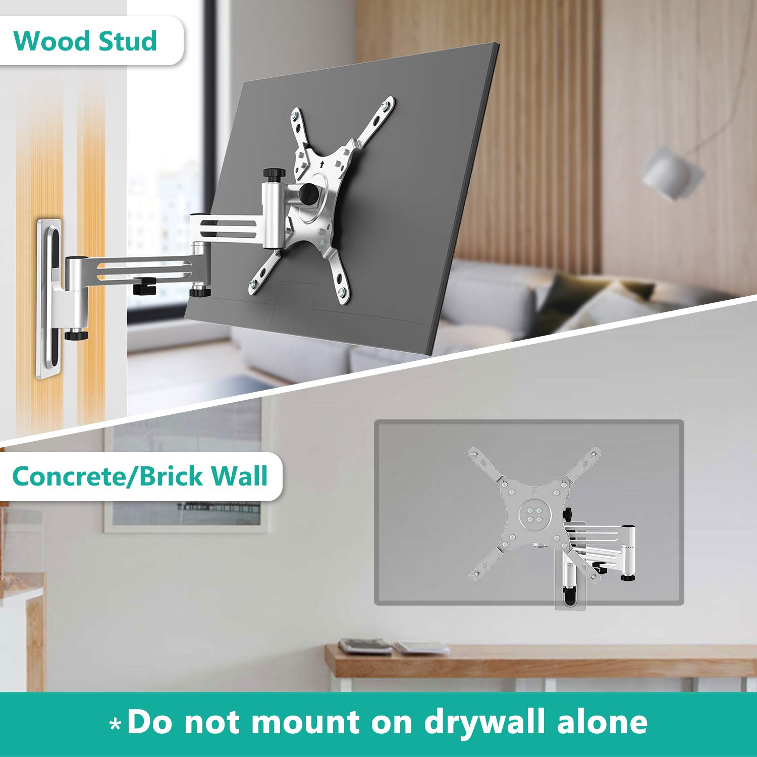 Foto 6 | Soporte para Tv Wali Rv Pantalla LCD Led de 13 a 43 " Bloqueable Movimiento Completo - Venta Internacional