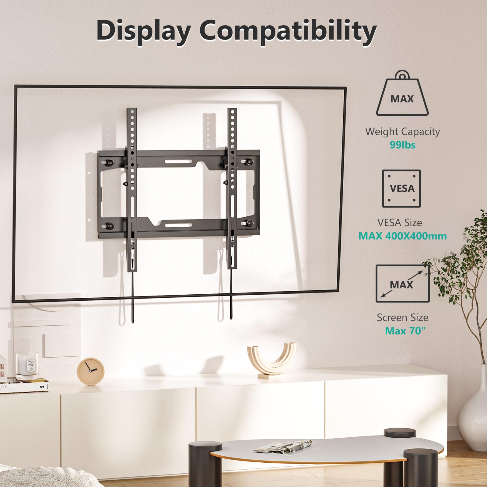 Foto 3 pulgar | Soporte de Pared para Tv Wali Tilt Para Led Lcd Oled de 32 a 70" - Venta Internacional
