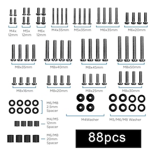 Foto 2 | Kit Universal de Montaje Tornillos para Tv Soport Negro