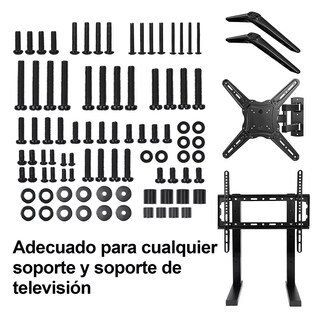 Foto 5 | Kit Universal de Montaje Tornillos para Tv Soport Negro