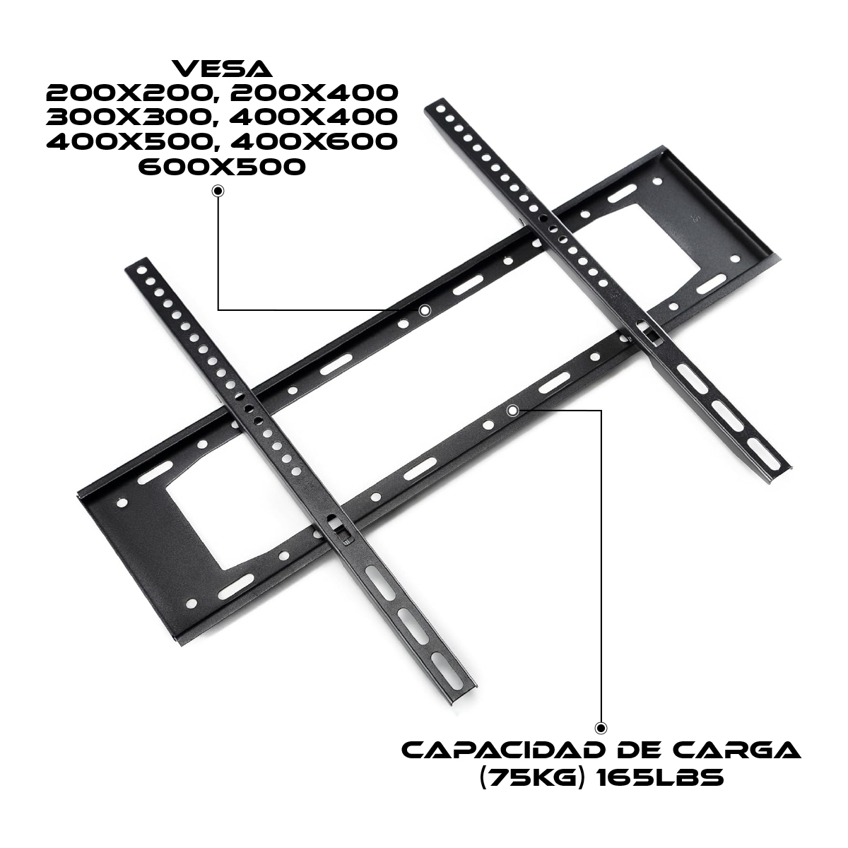 Foto 5 pulgar | Soporte Fijo De Pared Para Pantalla Tv Monitor 42'' A 80''