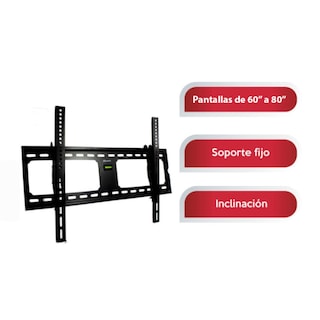 Foto 3 | Soporte Fijo para Pantallas de 32'' a 80'' con Inclinación de 15° - HO-FREE-COMBO2