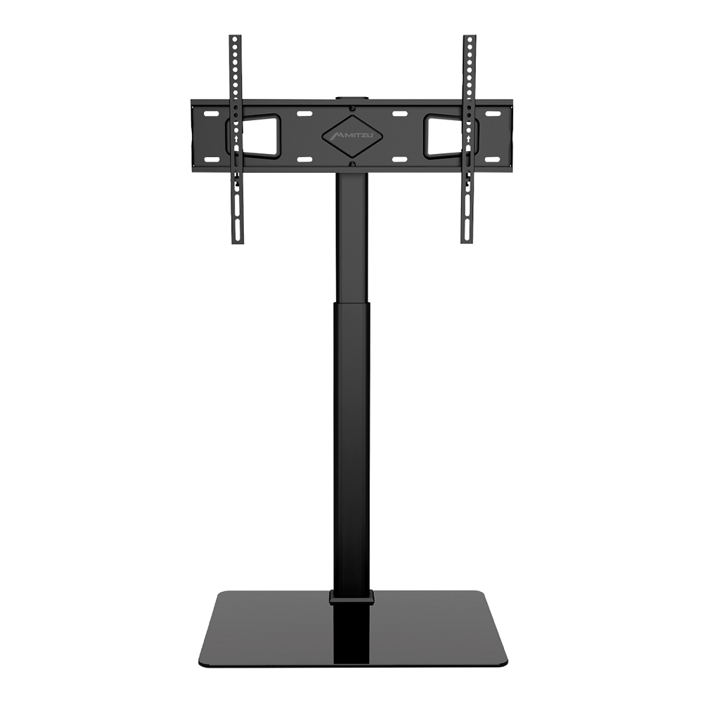 Soporte Mitzu de Piso para Pantallas de 32'' A 70'' Base De Cristal Templado Lcd-3074