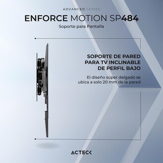 Foto 4 | Soporte Smart Tv Acteck Enforce Motion Sp484 37 A 80 Pulgadas 40kg Inclinación 15° Y Giro De 60° Negro Ac-939713