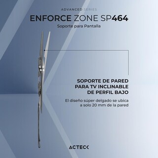 Foto 3 | Soporte Smart Tv Acteck Enforce Zone Sp464 32 A 70 Pulgadas 45kg Inclinación 8° Negro Ac-939720
