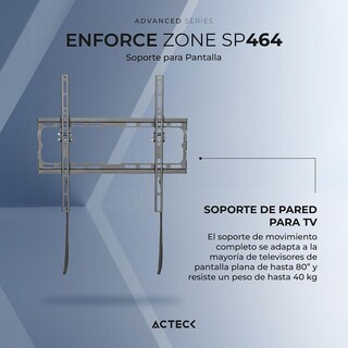 Foto 4 | Soporte Smart Tv Acteck Enforce Zone Sp464 32 A 70 Pulgadas 45kg Inclinación 8° Negro Ac-939720