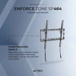 Foto 5 | Soporte Smart Tv Acteck Enforce Zone Sp464 32 A 70 Pulgadas 45kg Inclinación 8° Negro Ac-939720