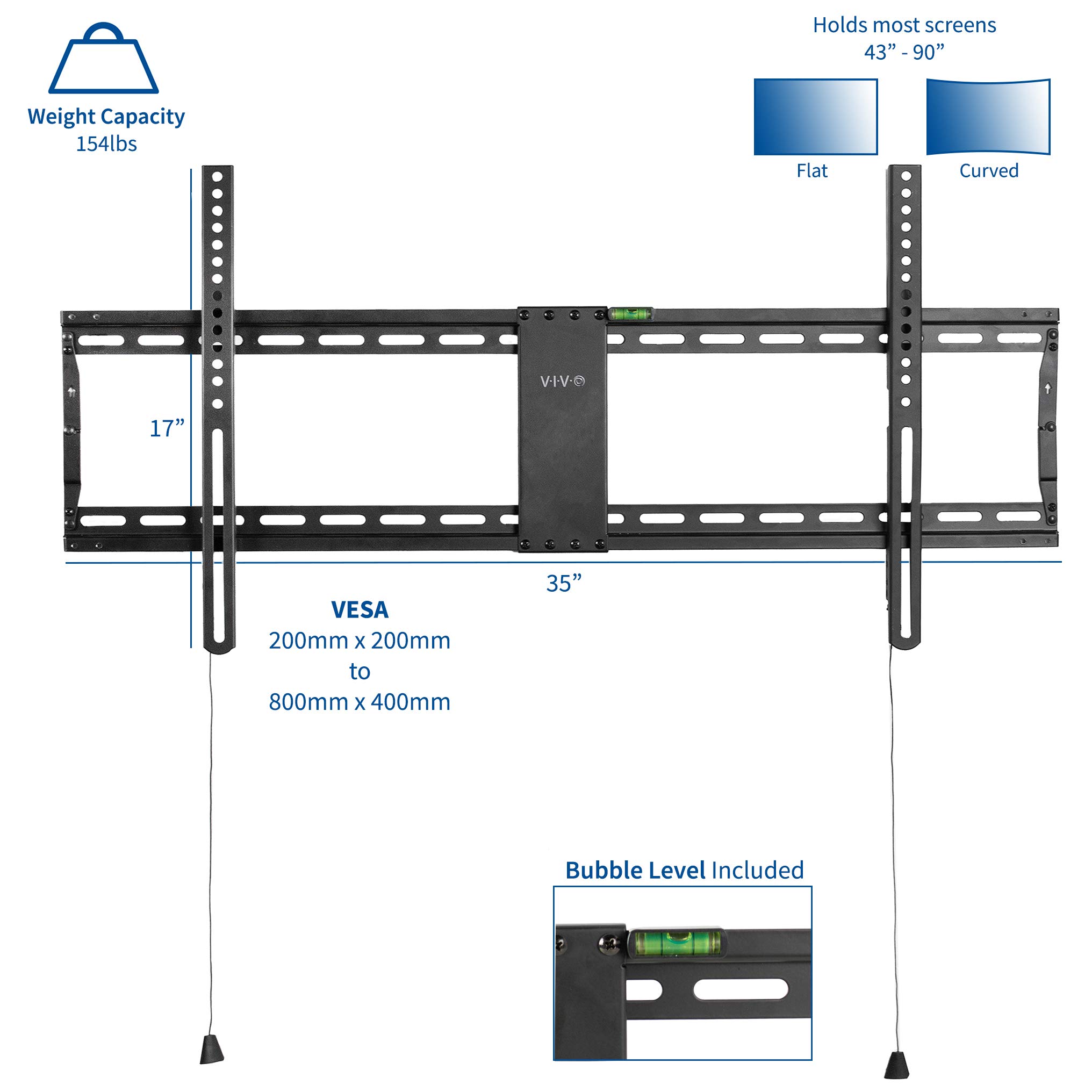 Foto 3 pulgar | Soporte De Pared Vivo Ultra Heavy Duty Para Pantallas De 43 A 90 Pulgadas - Venta Internacional.