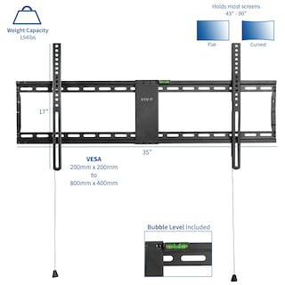 Foto 2 | Soporte De Pared Vivo Ultra Heavy Duty Para Pantallas De 43 A 90 Pulgadas - Venta Internacional.