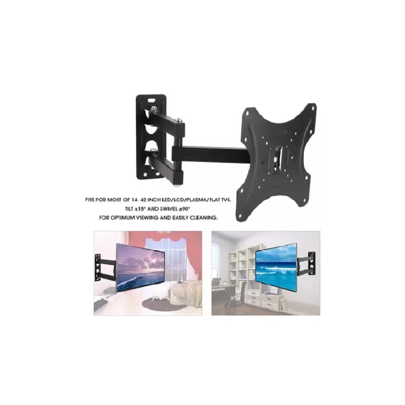 Foto 3 pulgar | Soporte De Pared Para Tv De 14 A 42 Pulgadas Y 35 Kg Con Brazo De Acero De 180° - Venta Internacional.