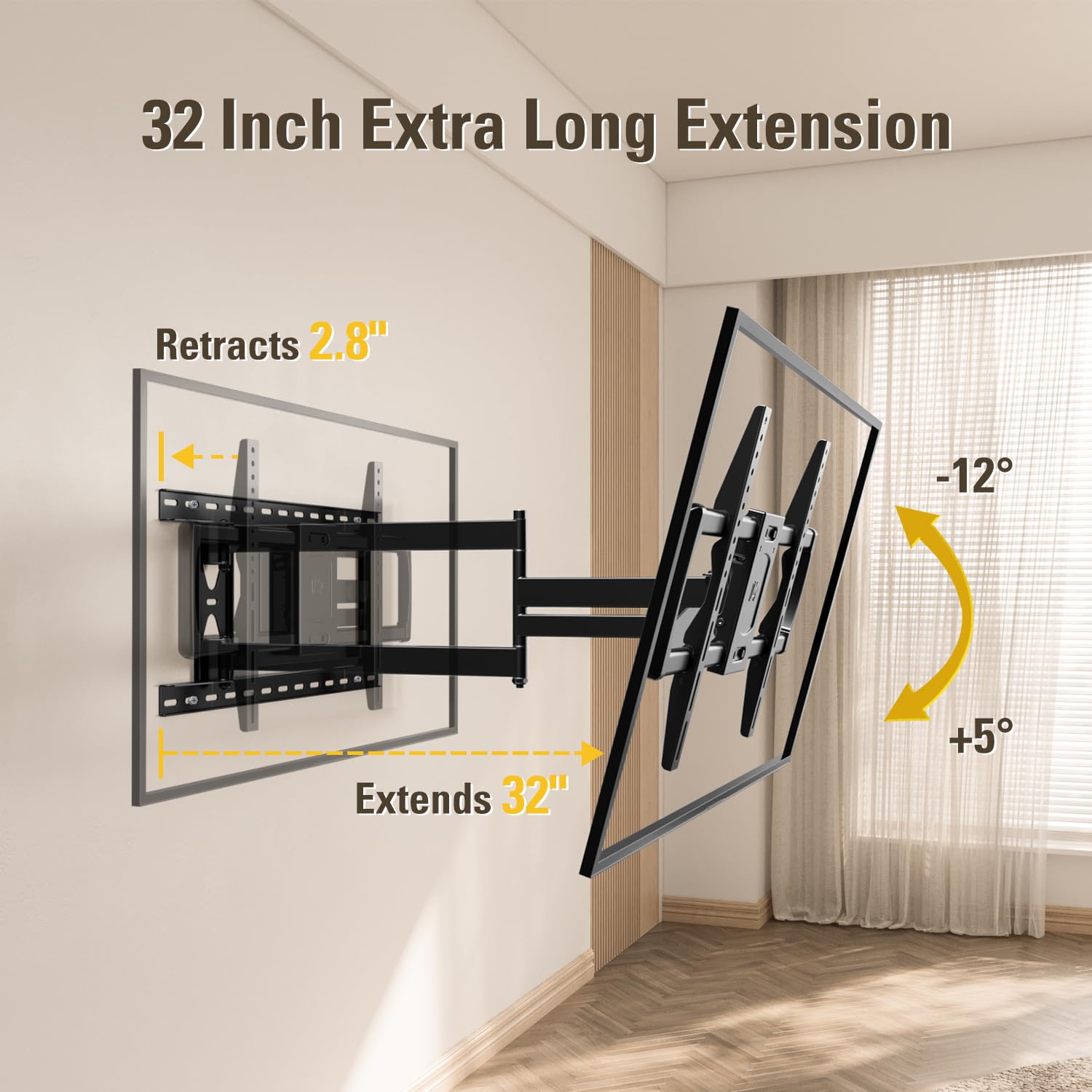 Foto 6 pulgar | Soporte De Pared Dream Long Arm Para Tv De 37 A 75 Pulgadas - Venta Internacional.