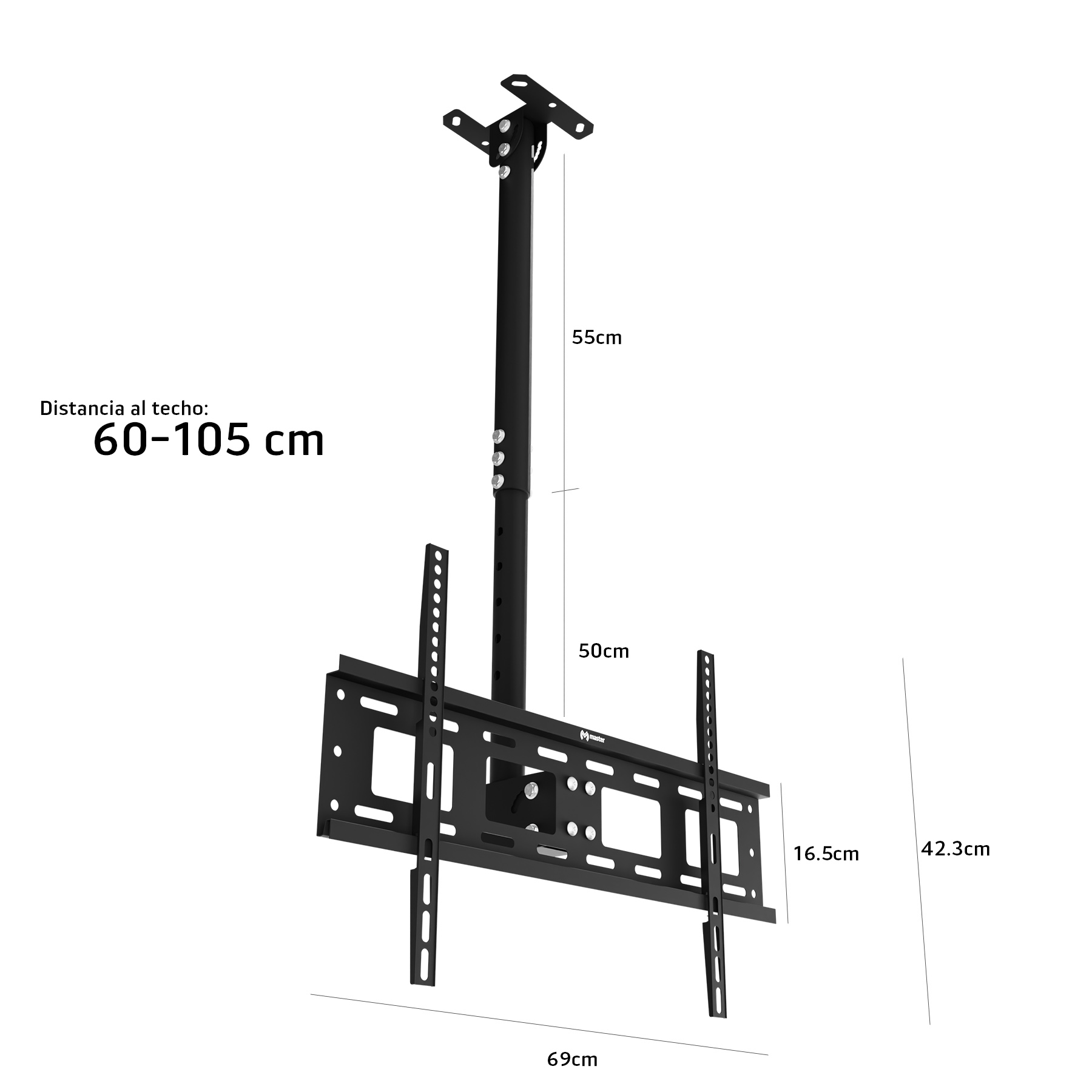 Foto 4 pulgar | Soporte De Techo Para Pantallas De 42 A 80'' Con Inclinación Ho-roof42-80