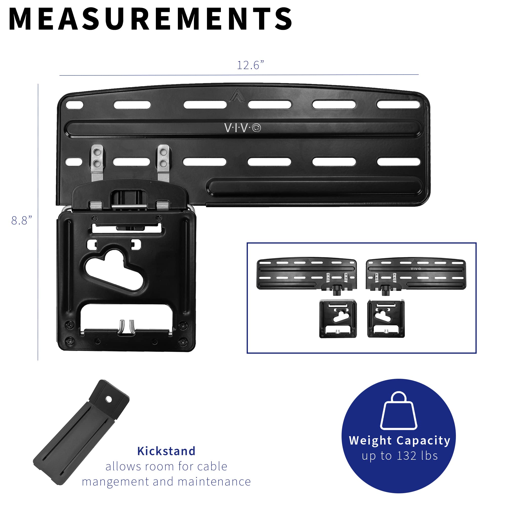 Foto 6 pulgar | Soporte De Pared Para Tv Vivo Mount-tvsg1 Para Samsung De 43 A 85 Pulgadas - Venta Internacional.