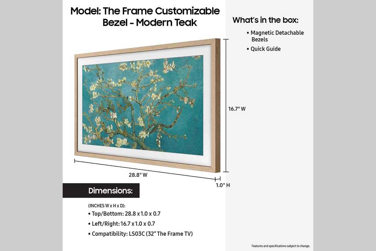 Foto 5 pulgar | Bisel Personalizable De 32 Pulgadas Para Tv Samsung The Frame 2023 Vg-scfc32tkbza - Venta Internacional.