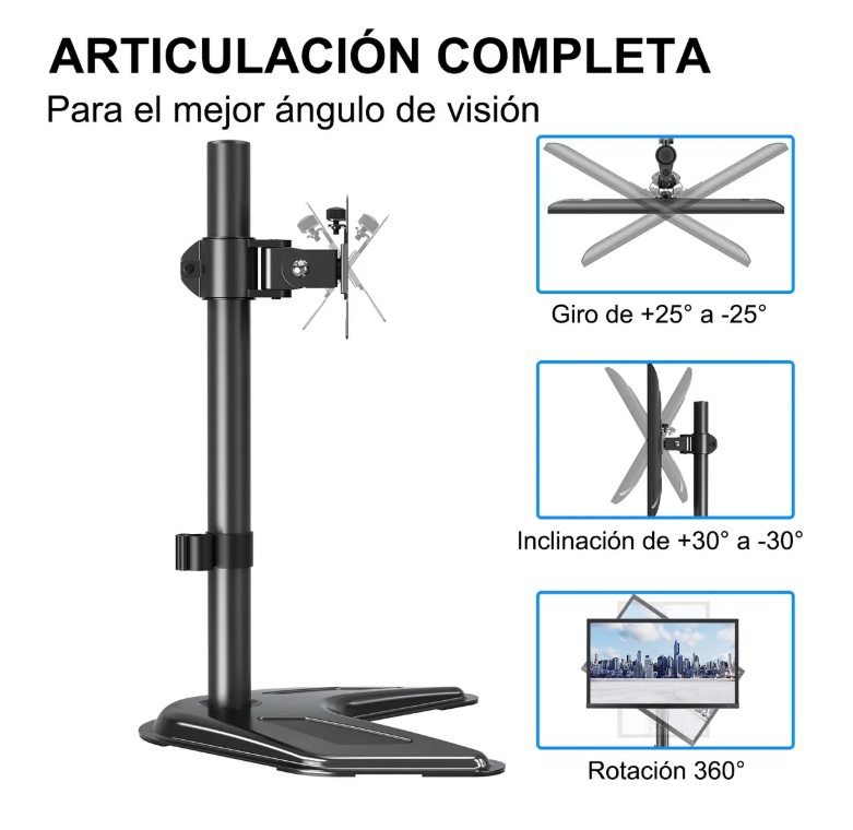 Foto 3 pulgar | Soporte Xtellar De Escritorio Mountup Para Monitores De 13-32 Negro