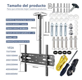 Foto 2 | Soporte Xtellar De Pared Techo Para Pantalla Tv/monitor De 32 A 72