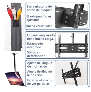 Foto 2 | Soporte Xtellar De Pared Techo Para Pantalla Tv/monitor De 14 A 42