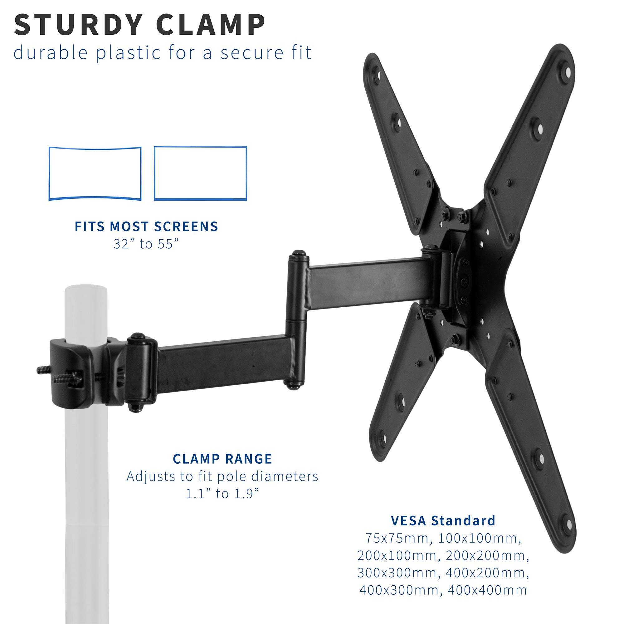 Foto 2 | Soporte De Brazo Para Tv Vivo Universal Bole Mount 32-55 Pulgadas Mount-pole4 - Venta Internacional.