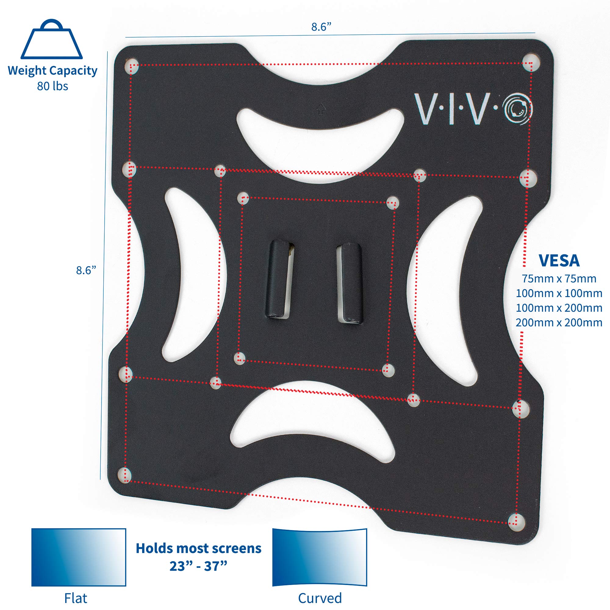 Foto 3 pulgar | Soporte De Pared Para Tv Vivo Basic Para Pantallas De 23 A 37 Pulgadas - Venta Internacional.