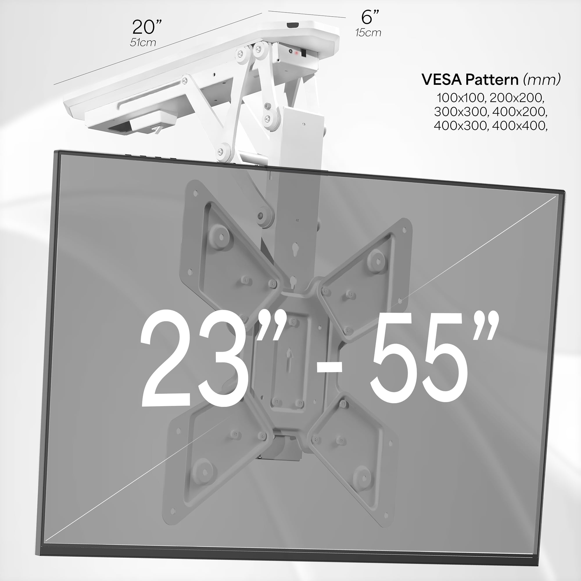 Foto 2 | Soporte De Tv De Techo Vivo Mount-e-fd55w Para Pantallas De 23 A 55 Pulgadas - Venta Internacional.