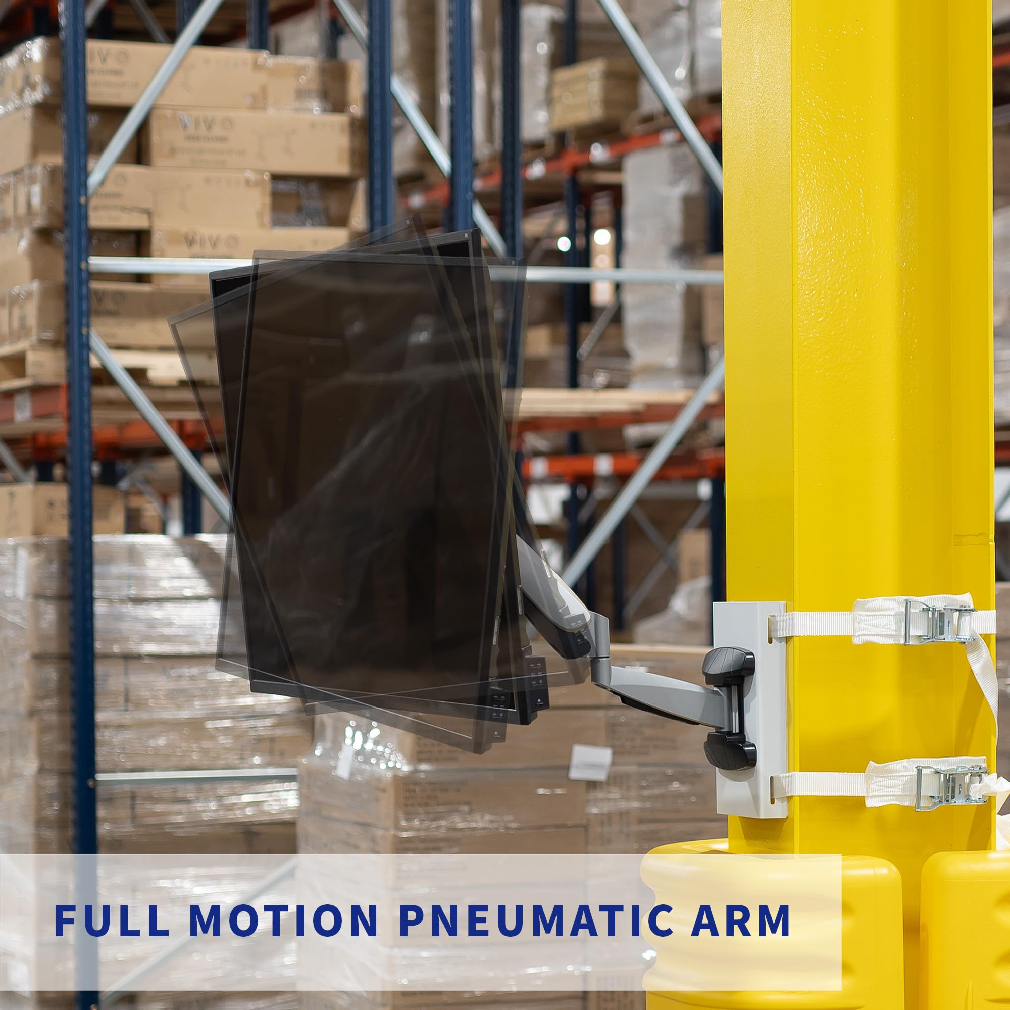 Foto 7 | Brazo Neumático De Columna Expuesta Vivo Para Tv, 40-70 Pulgadas, Plateado - Venta Internacional.