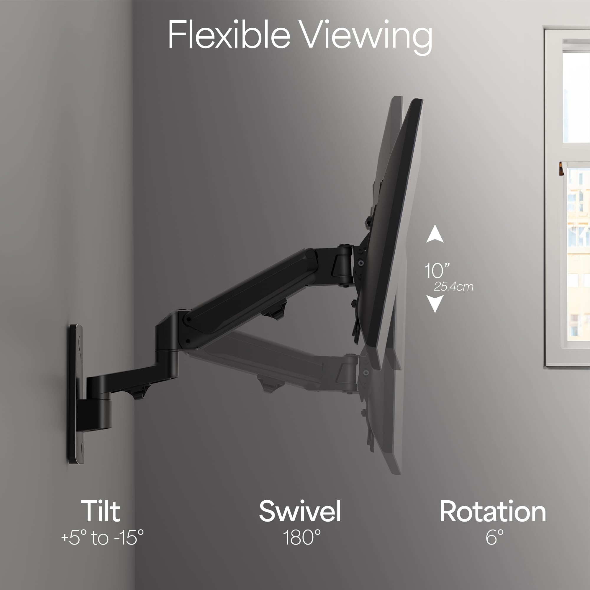Foto 7 pulgar | Soporte De Pared Para Tv Vivo Mount-g200b Para Pantallas De 23 A 43 Pulgadas - Venta Internacional.