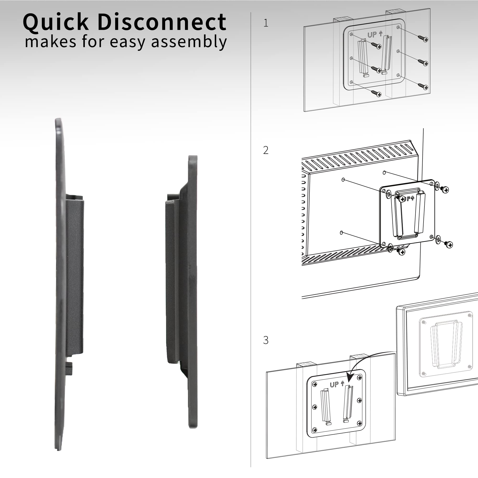 Foto 5 pulgar | Set De Soportes Para Tv Rv Vivo Mount-vwrv1-3 Para Pantallas De Hasta 43 Pulgadas - Venta Internacional.