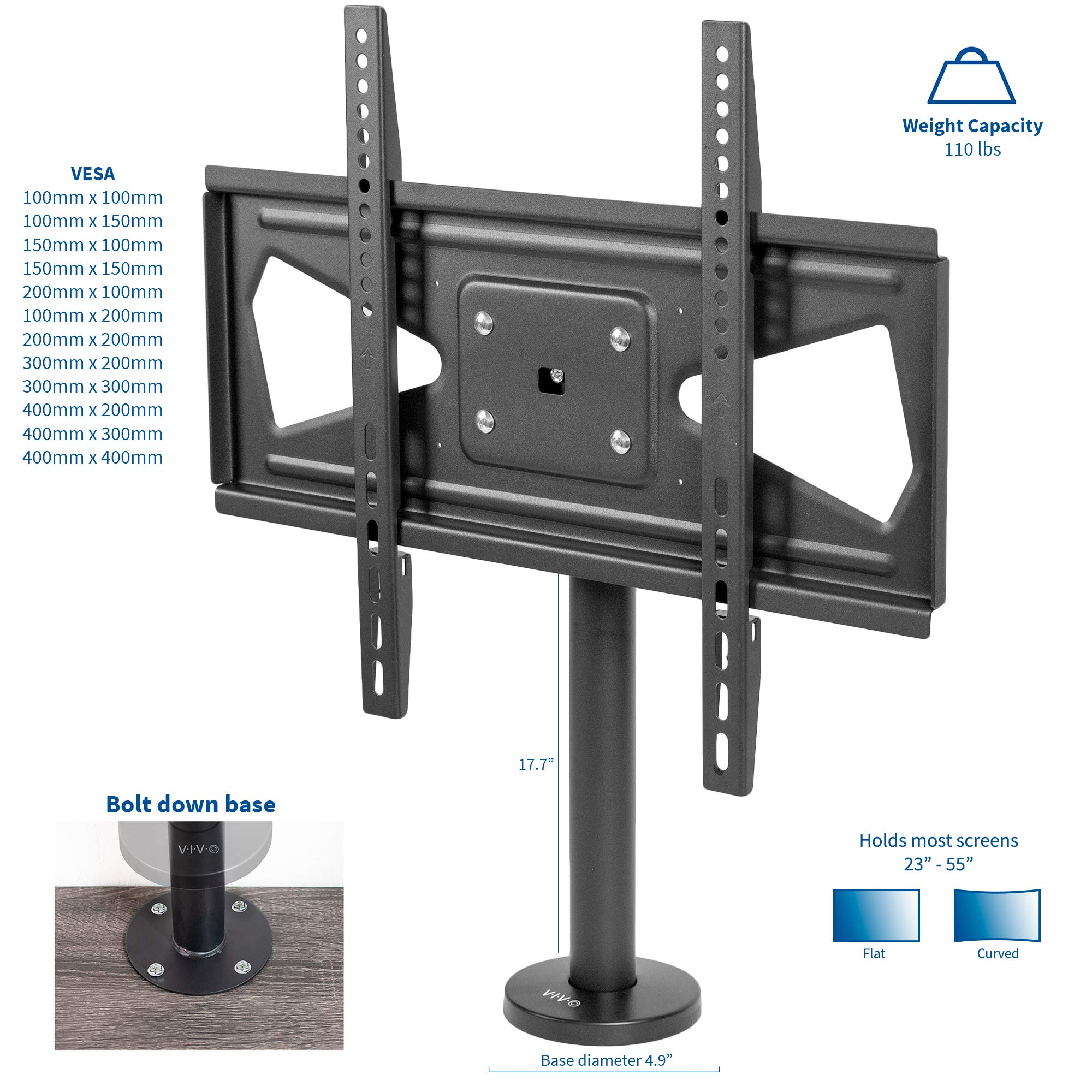 Foto 3 pulgar | Soporte De Tv Vivo Giratorio Y Atornillable Para Pantallas De 32 A 55 Pulgadas - Venta Internacional.